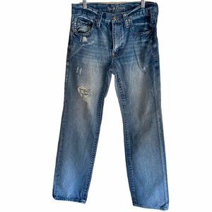 AXE & CROWN MENS DENIM BLUE STRETCH JEANS SIZE 33